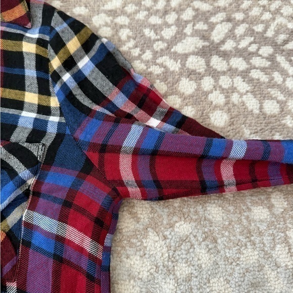 L’Agence Tyler Holly Blue Plaid Lightweight Button Down‎ Shirt Size Medium - Picture 7 of 11